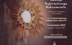Adoracja Najświętszego Sakramentu podczas Pikniku Parafialnego